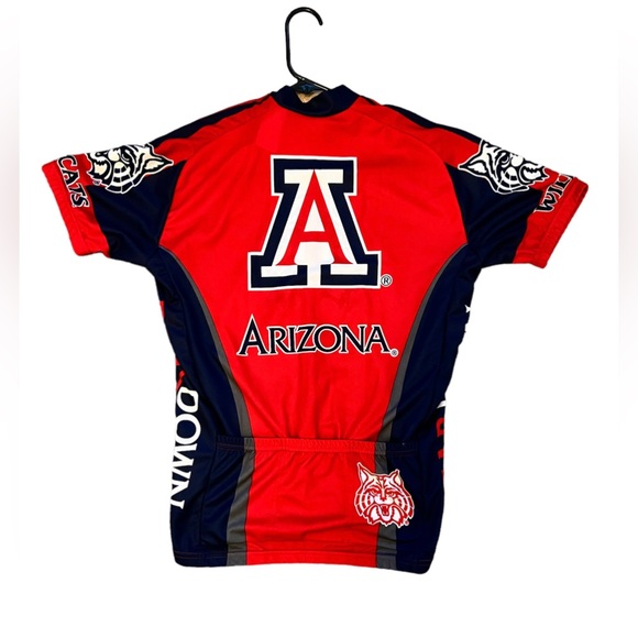Cycling Jersey Adrenaline Promotions Uni of Arizona 3/4 zip Short Sleeves Medium - Picture 2 of 3